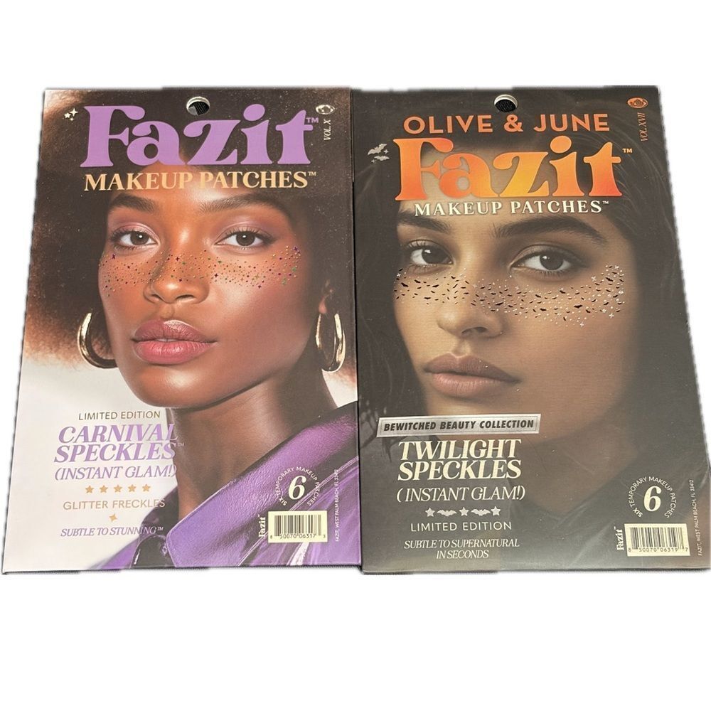 🦋 Olive & June Fazit 12 Makeup Patches Festival Carnival & Twilight Speckles New
